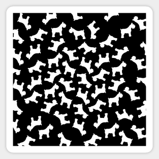 Schnauzer White Pattern Sticker